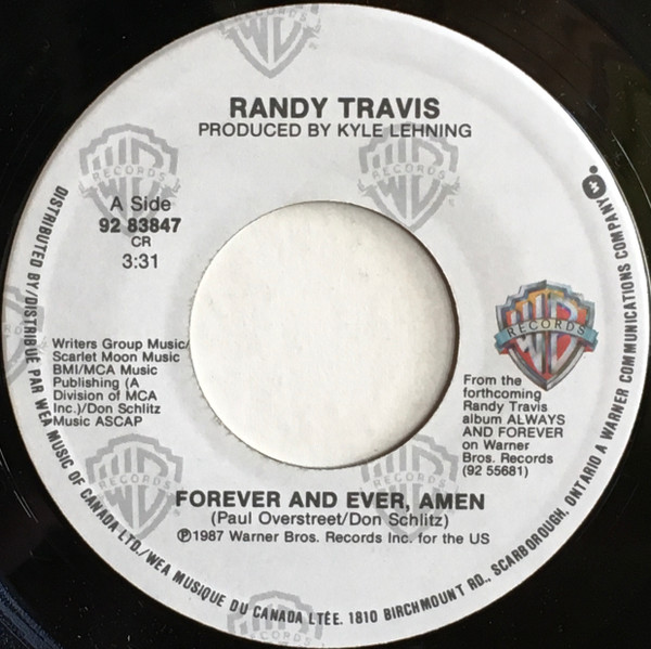 Randy Travis Forever And Ever, Amen (1987, Vinyl) Discogs