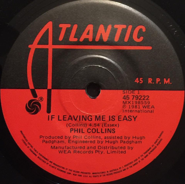 descargar álbum Phil Collins - If Leaving Me Is Easy In The Air Tonight I Missed Again If Leaving Me Is Easy