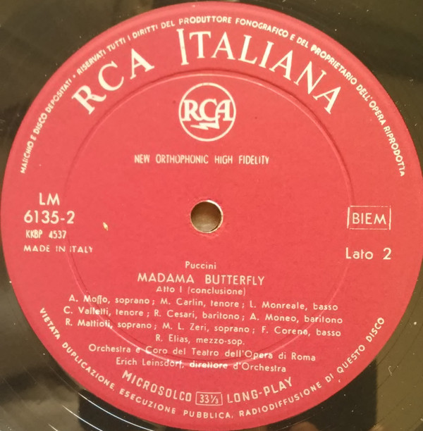 Album herunterladen Roma Opera House Orchestra And Chorus, Puccini Erich Leinsdorf, Moffo, Elias, Valletti, Cesari, Leinsdorf - Complete Madama Butterfly