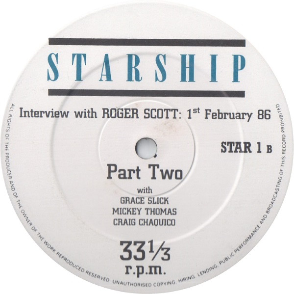 ladda ner album Starship - Interview With Roger Scott 1st February 86