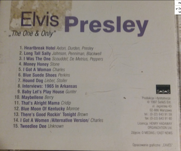 baixar álbum Elvis Presley - The One And Only