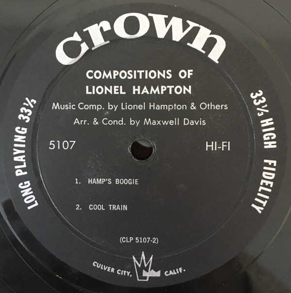 Maxwell Davis - Compositions Of Lionel Hampton And Others... | Crown Records (CLP 5107) - 4