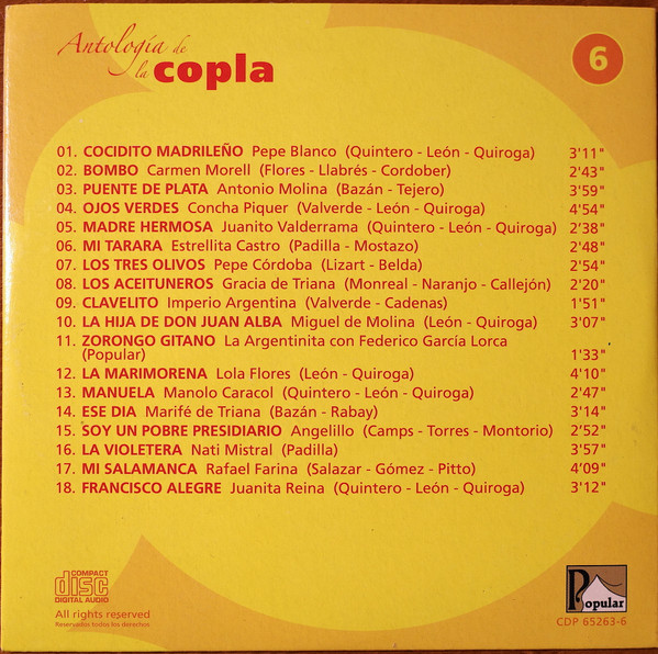 télécharger l'album Various - Antología De La Copla