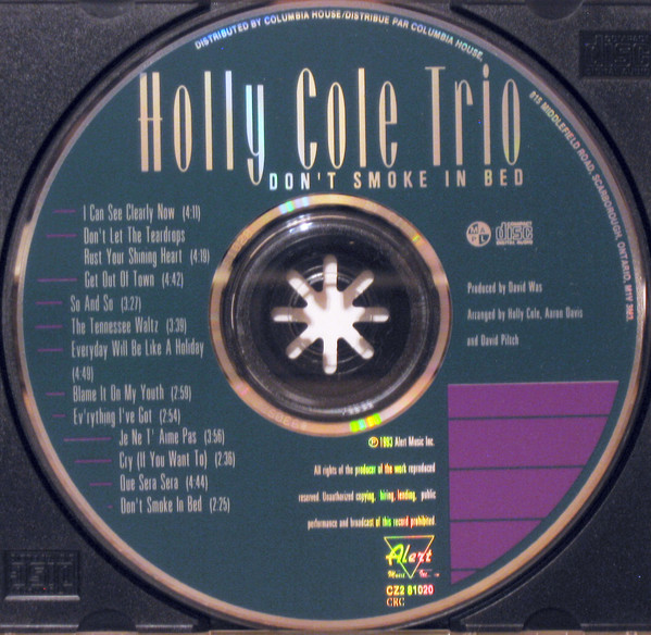 Holly Cole Trio - Don't Smoke In Bed | Alert Records (CZ2 81020) - 3