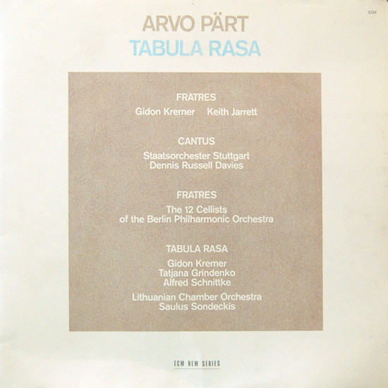 Arvo Pärt – Tabula Rasa (CD) - Discogs