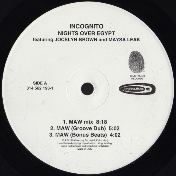 baixar álbum Incognito featuring Jocelyn Brown and Maysa Leak - Nights Over Egypt
