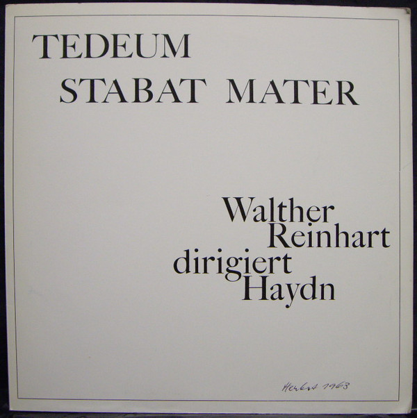 baixar álbum Haydn, Various, Walter Reinhart - Tedeum Stabat Mater