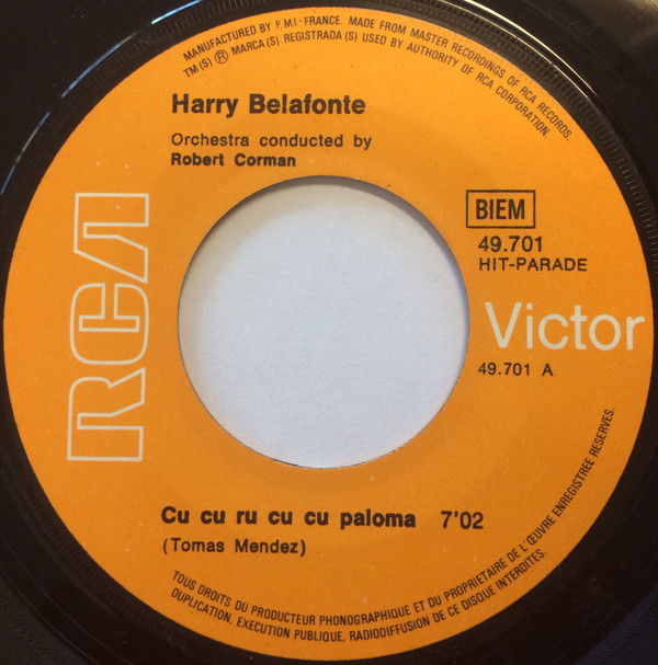 descargar álbum Harry Belafonte - Cu Cu Ru Cu Cu Paloma