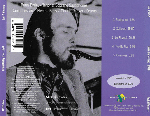 Album herunterladen Brian Barley Trio - 1970