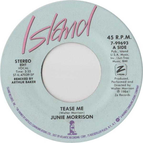 Junie Morrison – Tease Me (1984, Vinyl) - Discogs