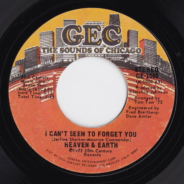 Heaven & Earth – I Can't Seem To Forget You (1975, Terre Haute 