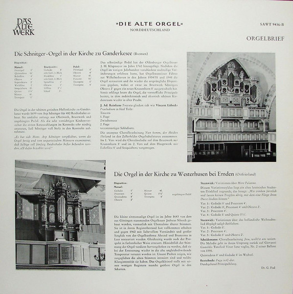 descargar álbum Buxtehude Lübeck Reinken Steenwick Scheidemann Albert De Klerk, Piet Kee - Barock Orgeln In Norddeutschland Historic Baroque Organs Of North Germany