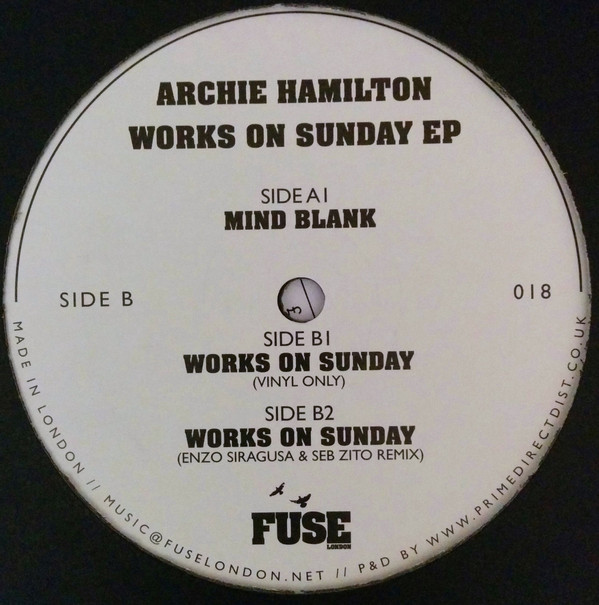 Album herunterladen Archie Hamilton - Works On Sunday EP