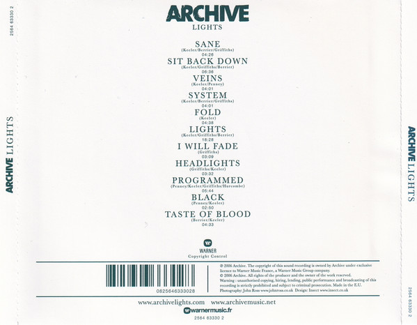 Archive - Lights | Warner Music France (2564 63330 2) - 2