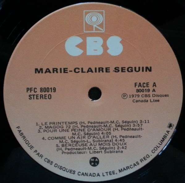 Marie-Claire Séguin - Marie-Claire Séguin | CBS (PFC 80019) - 3