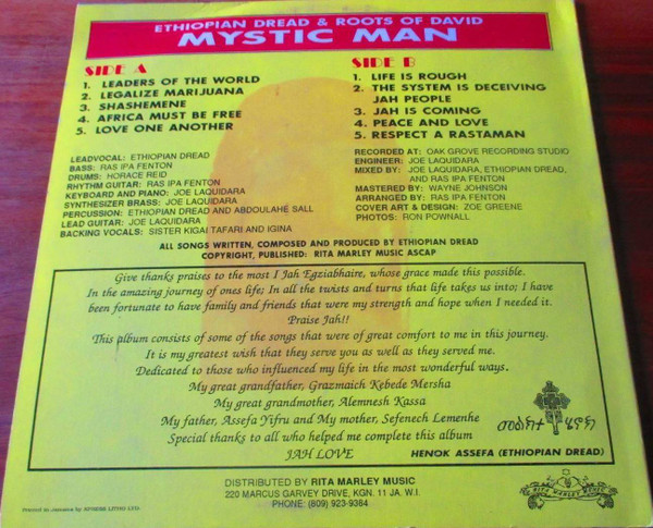 descargar álbum Ethiopian Dread & Roots Of David - Mystic Man