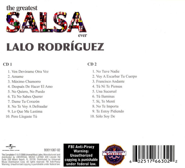 lataa albumi Lalo Rodriguez - The Greatest Salsa Ever