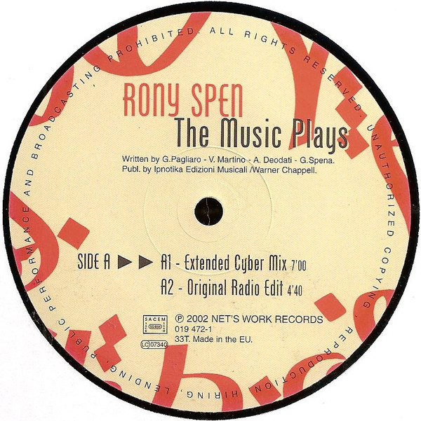 Album herunterladen Rony Spen - The Music Plays