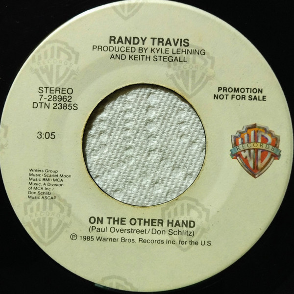 Randy Travis – On The Other Hand (1985, Vinyl) - Discogs