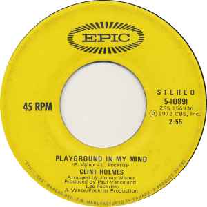 Clint Holmes - Playground In My Mind album cover