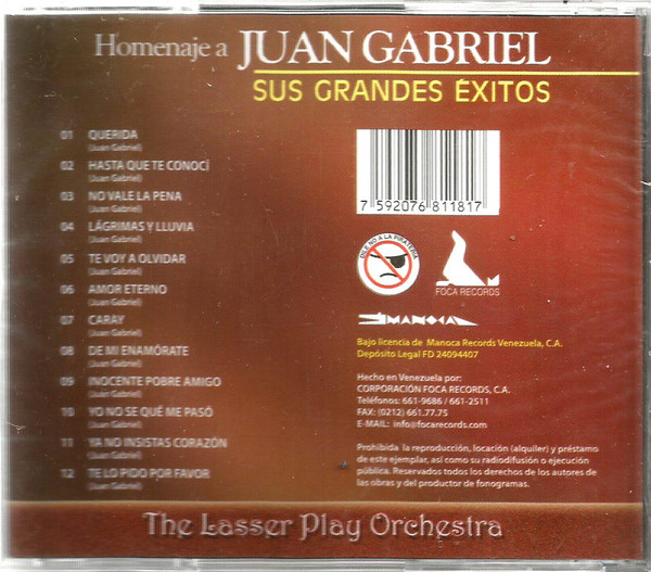 télécharger l'album The Lasser Play Orchestra - Homenaje A Juan Gabriel