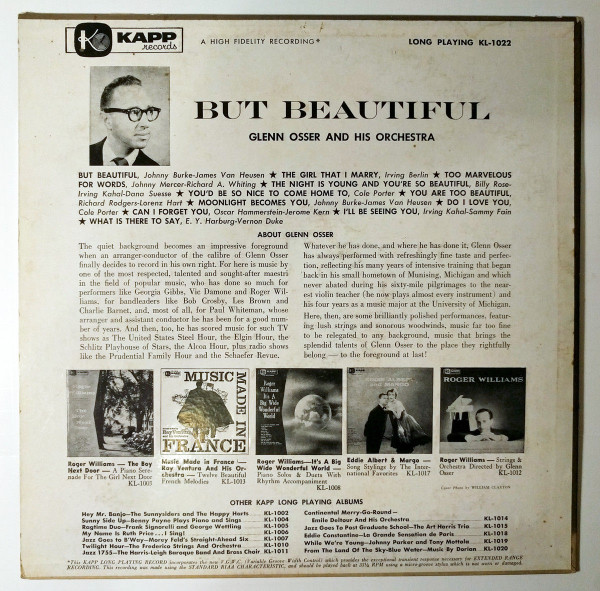 descargar álbum Glenn Osser And His Orchestra - But Beautiful