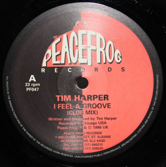 Tim Harper – I Feel A Groove (1996, Vinyl) - Discogs