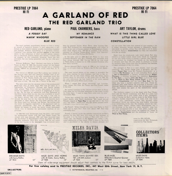 descargar álbum The Red Garland Trio With Paul Chambers And Art Taylor - A Garland Of Red