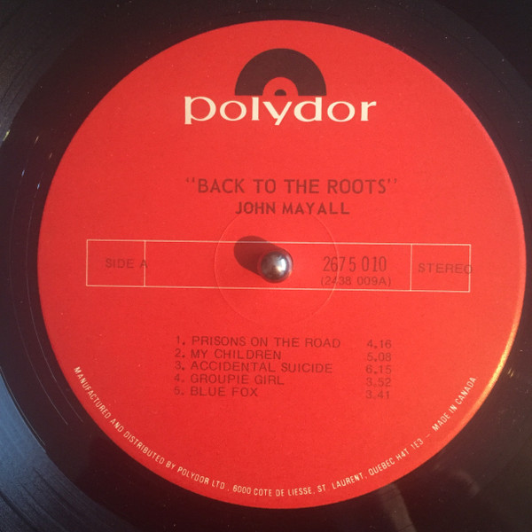 John Mayall - Back To The Roots | Polydor (2675 010) - 5