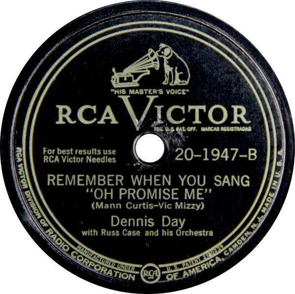 lataa albumi Dennis Day With Russ Case And His Orchestra - You Keep Coming Back Like A Song Remember When You Sang Oh Promise Me