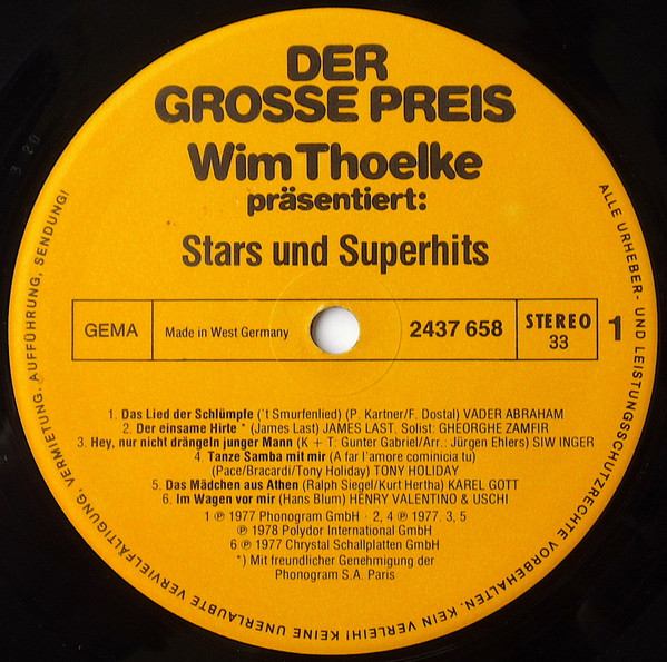 last ned album Various - Der Grosse Preis Wim Thoelke Präsentiert Stars Superhits