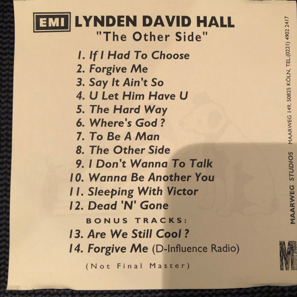 Lynden David Hall – The Other Side (2000, CD) - Discogs