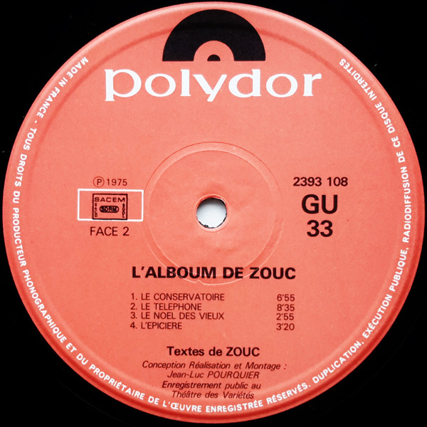 télécharger l'album Zouc - LAlboum De Zouc