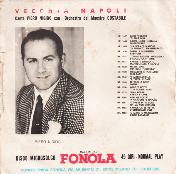ladda ner album Piero Nigido, Orchestra M Costabile - Vecchia Napoli