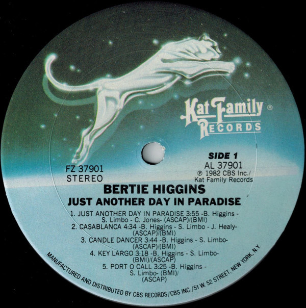 Bertie Higgins - Just Another Day In Paradise | Kat Family Records (FZ 37901) - 3