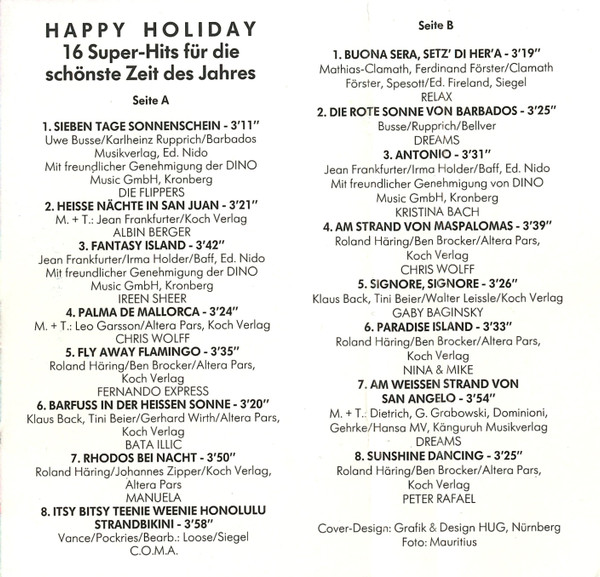 baixar álbum Various - Happy Holiday 16 Super Hits Für Die Schönste Zeit Des Jahres