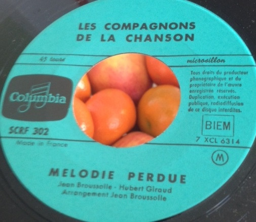 Banquete eco pacífico Les Compagnons De La Chanson – Mélodie Perdue / Si Tu Vas À Rio (1958,  Vinyl) - Discogs