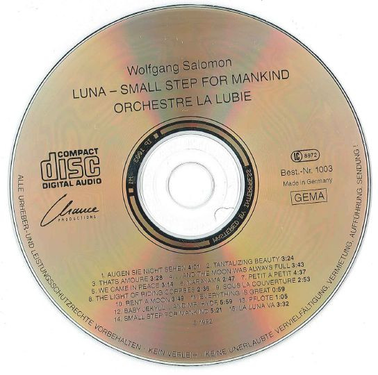 last ned album Wolfgang Salomon Orchestre La Lubie - Luna Small Step For Mankind