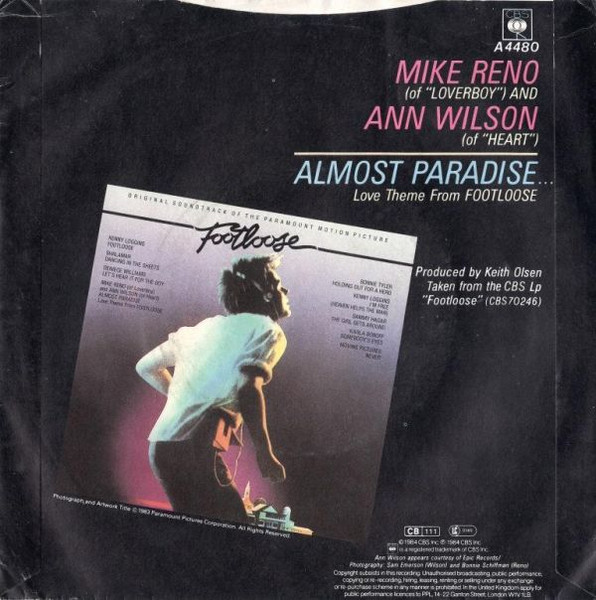 Mike Reno and Ann Wilson - Almost Paradise - Love Theme from Footloose  Lyrics