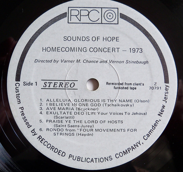 lataa albumi Sounds Of Hope - Homecoming Concert 1973