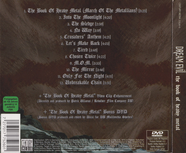 Dream Evil The Book of Heavy Metal CD DVD 