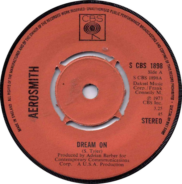 Aerosmith – Dream On / Mama Kin (1975, Vinyl) - Discogs