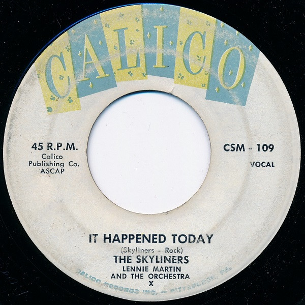 The Skyliners – It Happened Today (1959, Vinyl) - Discogs