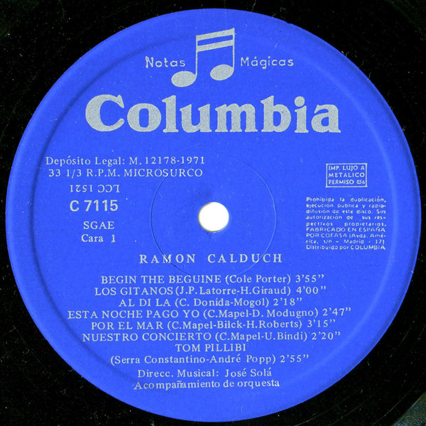 ladda ner album Ramón Calduch - Éxitos De Ramón Calduch