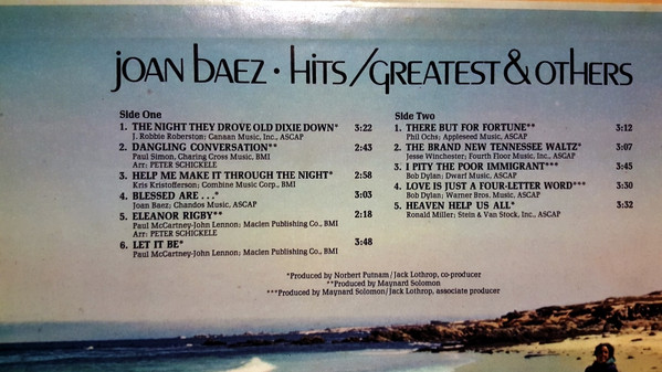 Joan Baez - Hits/Greatest & Others | Vanguard (VSD-79332) - 7