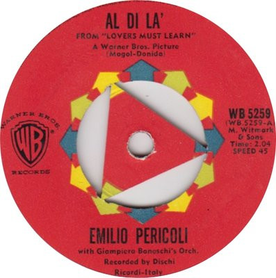 Emilio Pericoli（エミリオ・ペリコーリ）♪Al Di La♪// Gino Paoli（ジーノ・パオーリ）♪Sassi♪ 78rpm . （演奏動画）あり...