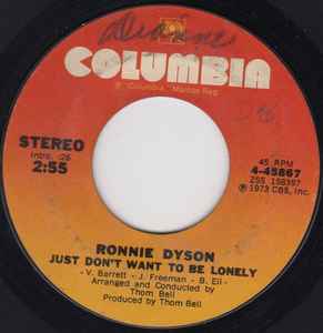 Ronnie Dyson - Just Don't Want To Be Lonely / Point Of No Return album cover
