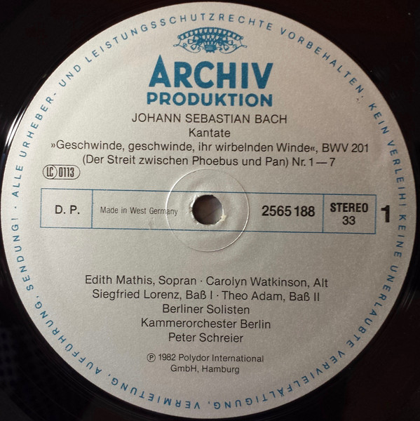 télécharger l'album Johann Sebastian Bach, Berliner Solisten, Kammerorchester Berlin, Peter Schreier - Die Weltlichen Kantaten Volume 1