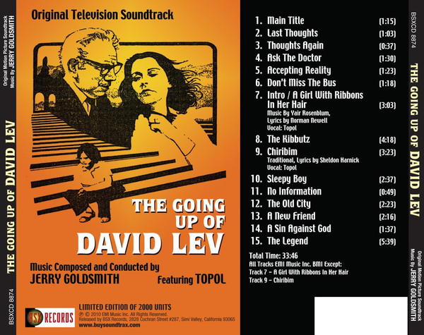 baixar álbum Jerry Goldsmith Featuring Topol - The Going Up Of David Lev Original Television Soundtrack