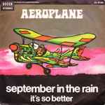 Cover of September In The Rain / It's So Better, 1971, Vinyl